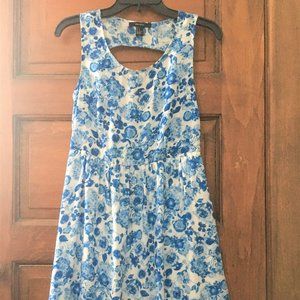 Forever21 Blue Floral Minidress, Size S